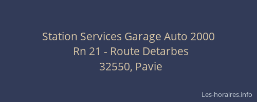 Station Services Garage Auto 2000