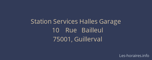Station Services Halles Garage