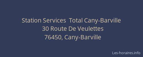 Station Services  Total Cany-Barville