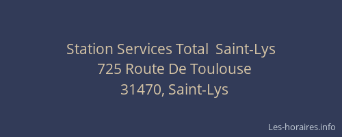 Station Services Total  Saint-Lys