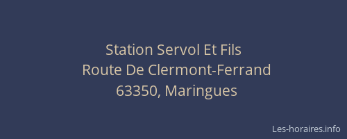 Station Servol Et Fils