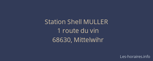 Station Shell MULLER