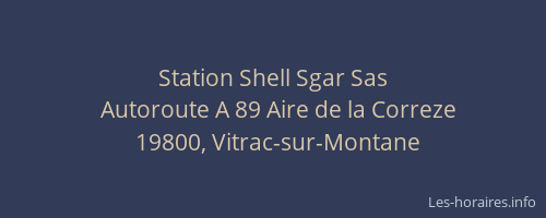Station Shell Sgar Sas
