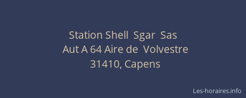 Station Shell  Sgar  Sas
