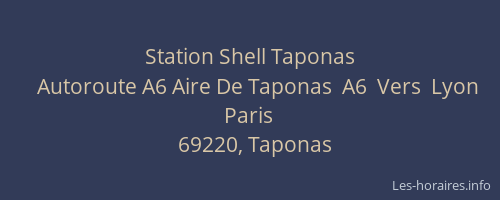 Station Shell Taponas