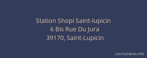 Station Shopi Saint-lupicin
