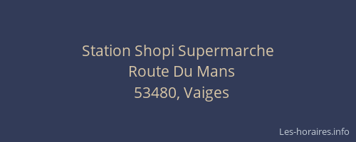 Station Shopi Supermarche
