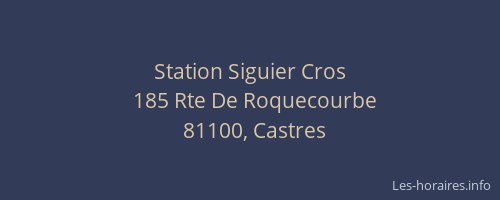 Station Siguier Cros