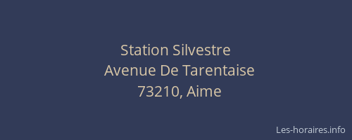 Station Silvestre