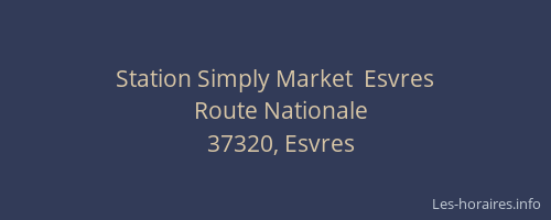 Station Simply Market  Esvres