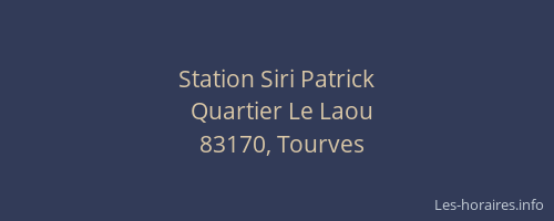 Station Siri Patrick