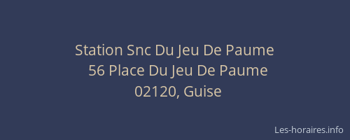 Station Snc Du Jeu De Paume