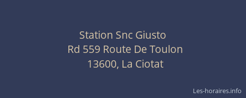 Station Snc Giusto