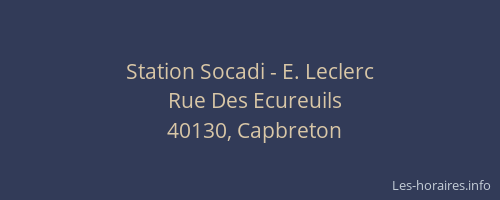Station Socadi - E. Leclerc