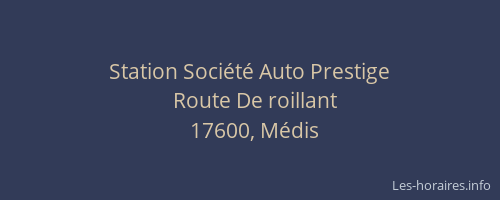 Station Soci&eacute;t&eacute; Auto Prestige