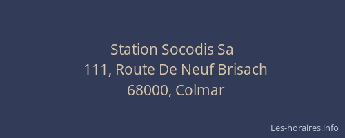 Station Socodis Sa