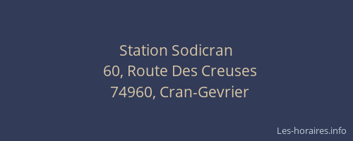 Station Sodicran