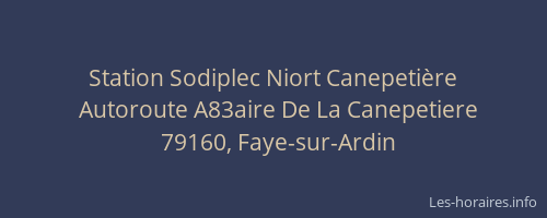 Station Sodiplec Niort Canepeti&egrave;re