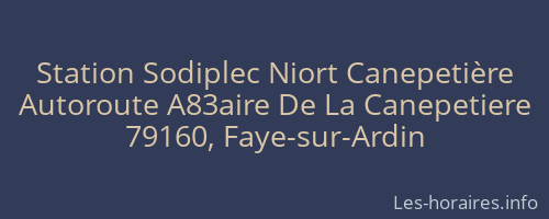 Station Sodiplec Niort Canepetière