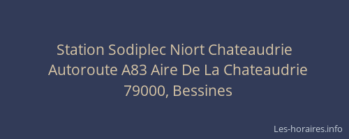 Station Sodiplec Niort Chateaudrie