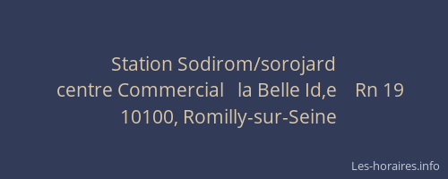 Station Sodirom/sorojard