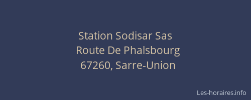 Station Sodisar Sas