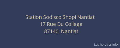Station Sodisco Shopi Nantiat