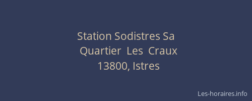 Station Sodistres Sa