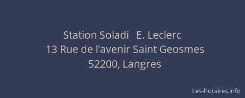 Station Soladi   E. Leclerc