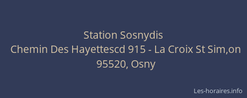 Station Sosnydis