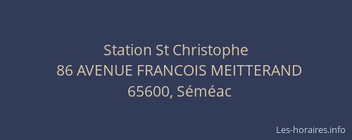 Station St Christophe
