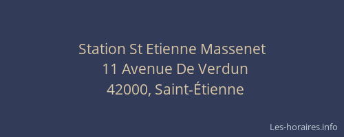 Station St Etienne Massenet
