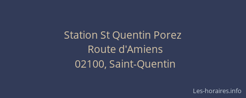 Station St Quentin Porez