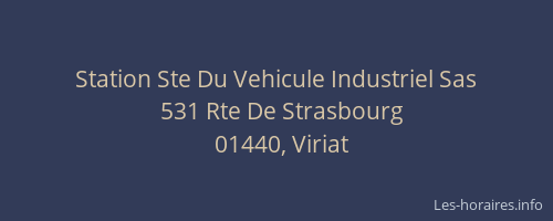 Station Ste Du Vehicule Industriel Sas