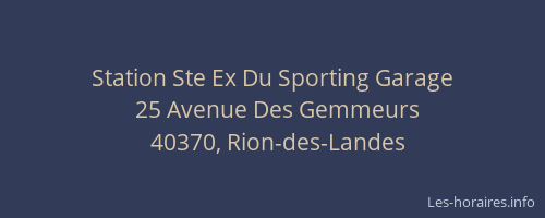Station Ste Ex Du Sporting Garage
