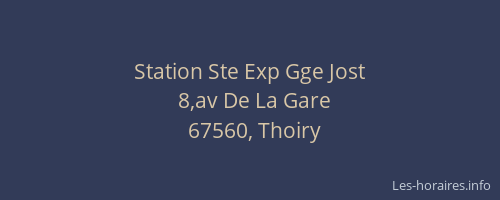 Station Ste Exp Gge Jost