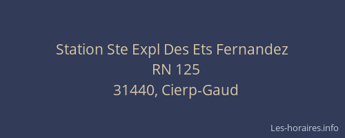 Station Ste Expl Des Ets Fernandez