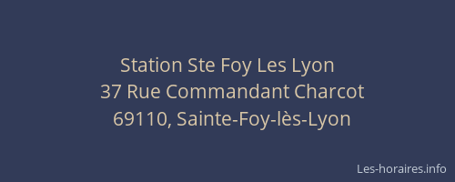 Station Ste Foy Les Lyon
