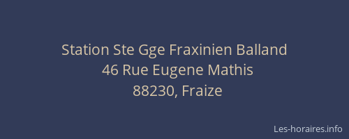 Station Ste Gge Fraxinien Balland
