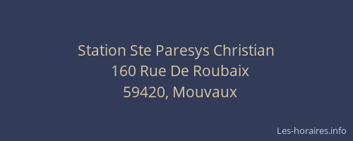 Station Ste Paresys Christian