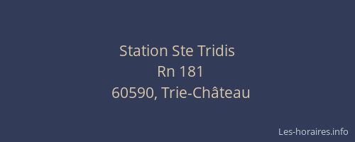 Station Ste Tridis