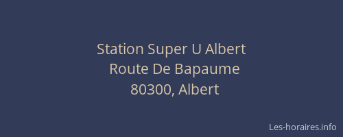 Station Super U Albert