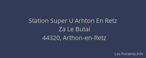 Station Super U Arhton En Retz