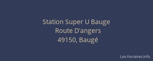 Station Super U Bauge