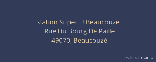 Station Super U Beaucouze