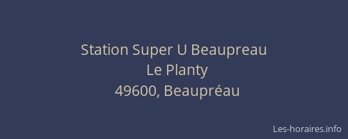 Station Super U Beaupreau