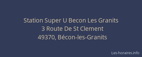 Station Super U Becon Les Granits