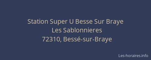 Station Super U Besse Sur Braye