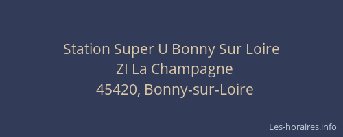 Station Super U Bonny Sur Loire