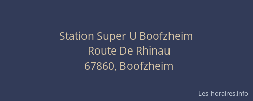 Station Super U Boofzheim
